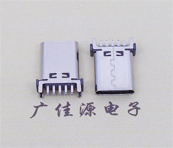 淮安TYPE-C10P立式四脚插板端子插或贴母座 高度H=13.1、13.7、15mm