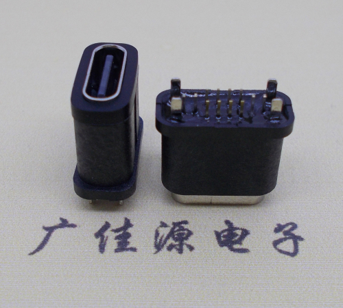 淮安type-c16pin防水母座.IPX7防水等级.立插接口连接器